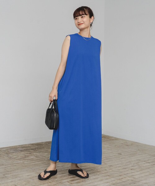 B：MING by BEAMS ワンピース タック ノースリーブ ワンピース