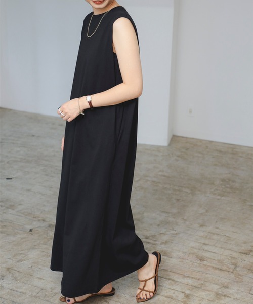 B：MING by BEAMS ワンピース タック ノースリーブ ワンピース