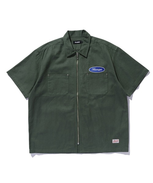 XLARGE シャツ ZIP UP S/S WORK SHIRT メンズ レディース