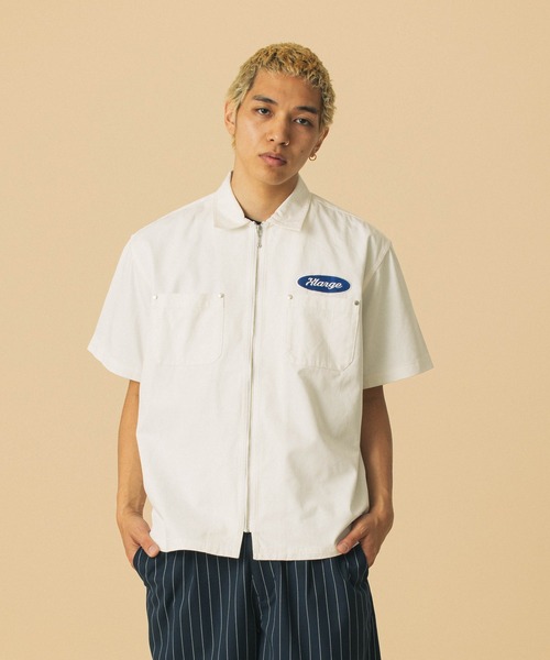 トップス HALYA POSITION LS/SIGN SS XL XLARGE シャツ ZIP UP S/S WORK SHIRT メンズ レディース
