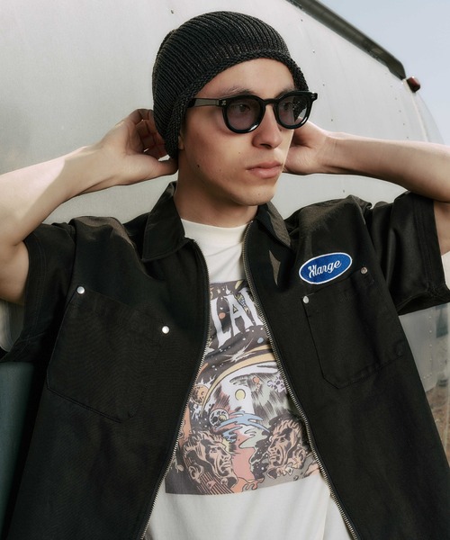 XLARGE シャツ ZIP UP S/S WORK SHIRT メンズ レディース