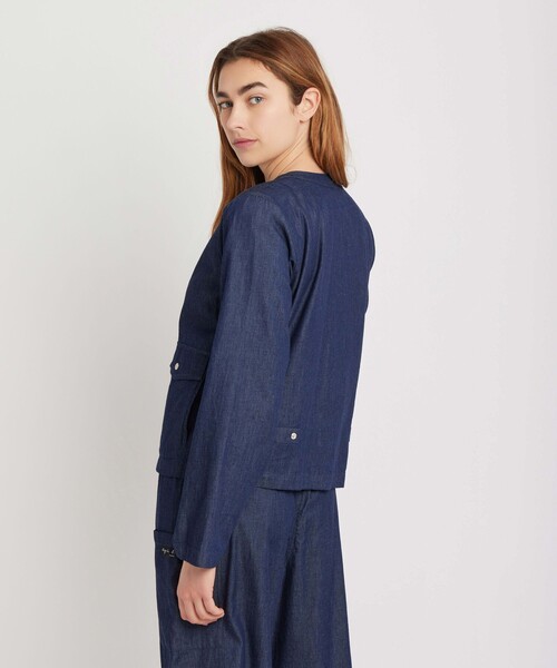 agnès b. デニム 長袖 シャツカーディガン　サイズ38 agnes b.（アニエスベー） カーディガン デニム 長袖 シャツ