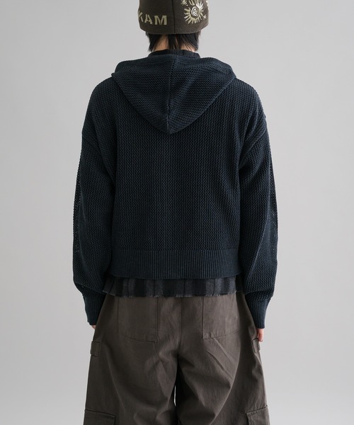 epnok パーカー 「EPNK」Mesh hooded zip up / メッシュ