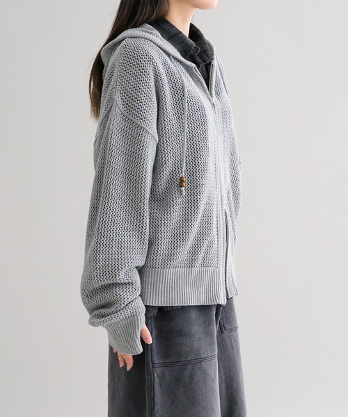 epnok パーカー 「EPNK」Mesh hooded zip up / メッシュ
