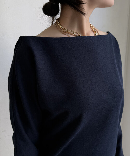 DouDou tシャツ ブークレーダンボールオフショル レディース