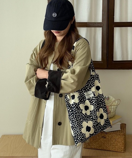 Dakota トートバッグ　カットワーク イライザ　花柄カット 花柄 トートバッグ Lサイズ