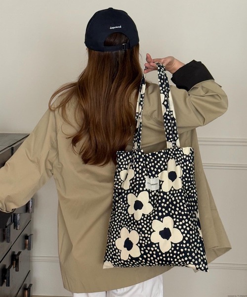 TONE SELECT GOODS トートバッグ Liaa/花柄 ドット柄 トートバッグ