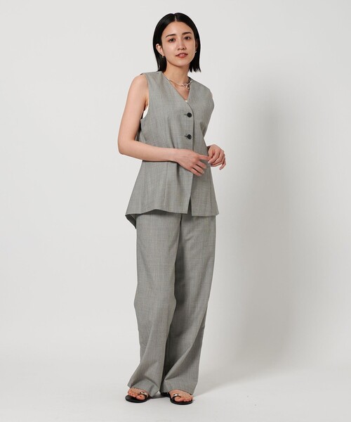 ベスト ジレ レーヨンブレンド バックオープン ベスト レディース BEAUTY＆YOUTH UNITED ARROWS ベスト ジレ レーヨンブレンド