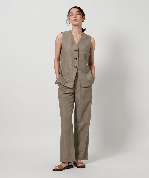 ベスト ジレ レーヨンブレンド バックオープン ベスト レディース BEAUTY＆YOUTH UNITED ARROWS ベスト ジレ レーヨンブレンド