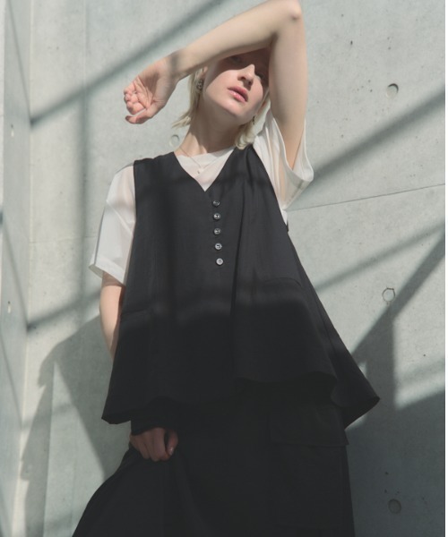 Muel Chic（ミュエルシック） ベスト ジレ Rozel sheer vest ローゼル