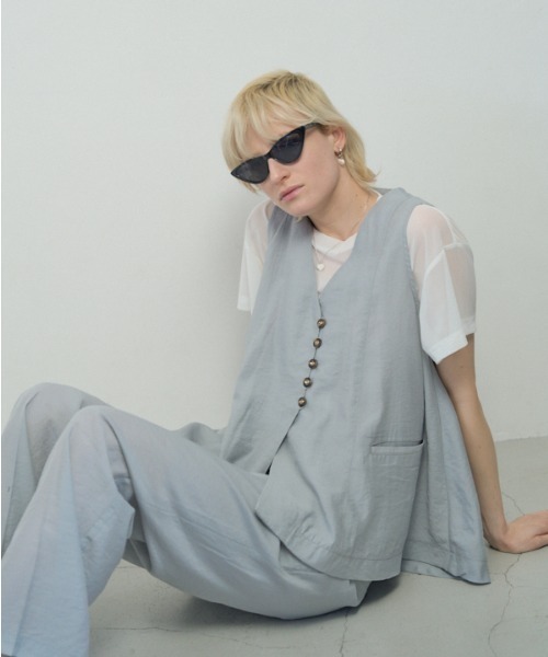 Muel Chic（ミュエルシック） ベスト ジレ Rozel sheer vest ローゼル