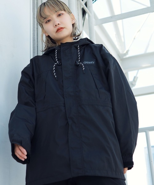 GERRY フリース裏地付き ブラック マウンテンパーカー GERRY 「GERRY」 マウンテンパーカー MEDIUM ブラック メンズ