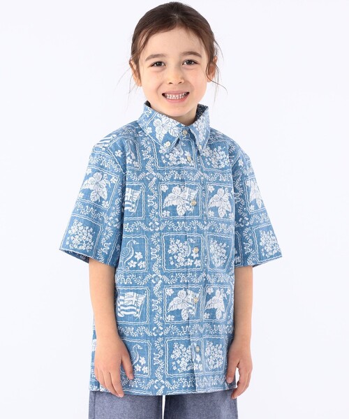 アロハシャツ ブラウス シャツ Reyn Spooner:110〜130cm/ ボタン フロント シャツ キッズ 子供服 男の子の画像