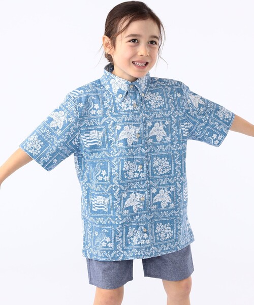 アロハシャツ ブラウス シャツ Reyn Spooner:110〜130cm/ ボタン フロント シャツ キッズ 子供服 男の子の画像
