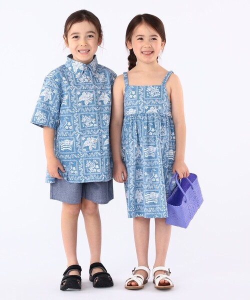 アロハシャツ ブラウス シャツ Reyn Spooner:110〜130cm/ ボタン フロント シャツ キッズ 子供服 男の子の画像