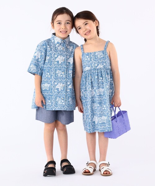 アロハシャツ ブラウス シャツ Reyn Spooner:110〜130cm/ ボタン フロント シャツ キッズ 子供服 男の子の画像