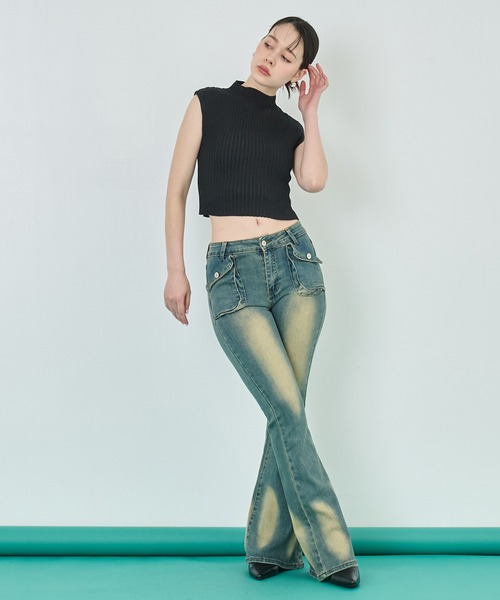 ANAP（アナップ） ニット セーター リブニットクロップドトップス