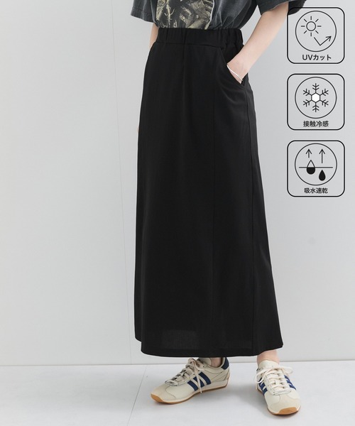美品 WAAC ワック バイアスプリント スカート UVカット 吸水速乾