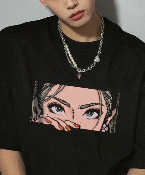 tシャツ グラフィックロゴ Tシャツ レディース FreeZone tシャツ グラフィックガールプリントTシャツ メンズ