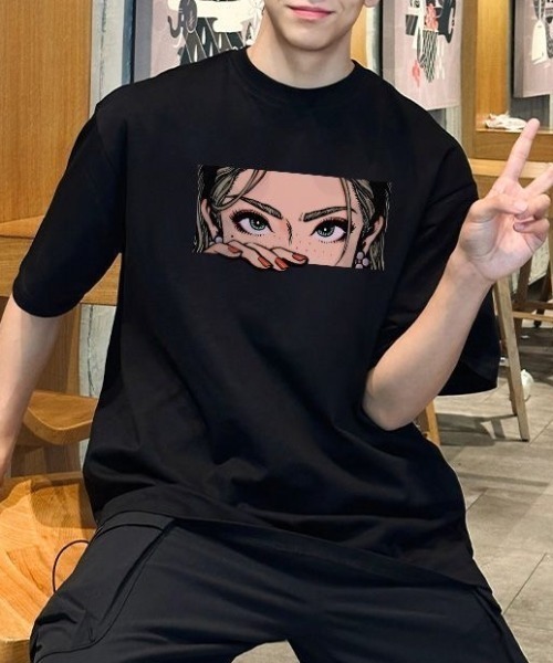 FreeZone tシャツ グラフィックガールプリントTシャツ メンズ