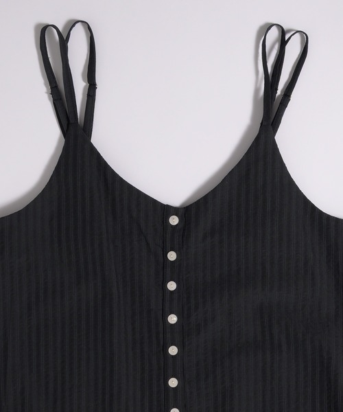 ワンピース seersucker henry cami long dress seersucker henry cami long dress / シアサッカーヘンリー