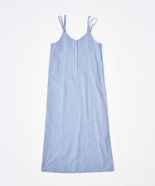 ワンピース Dhal/Henry Smock Shirt OP MUHET ワンピース seersucker henry cami long dress / シア