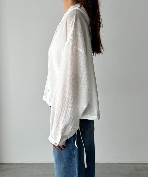CANAL JEAN ブラウス シャツ El mar シアーパーカーシャツ