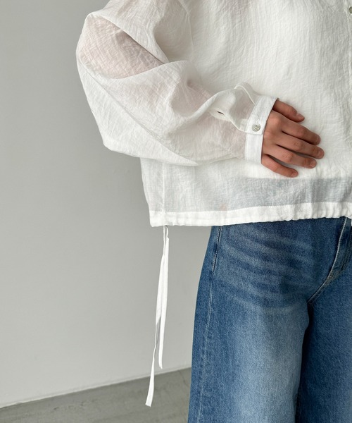 CANAL JEAN ブラウス シャツ El mar シアーパーカーシャツ