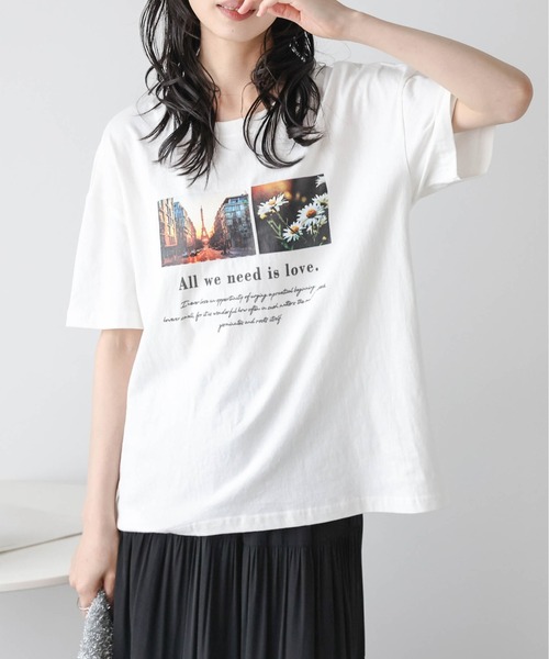 tシャツ 半袖 フォト＆ロゴ プリントTシャツ レディース : ZOZOTOWN