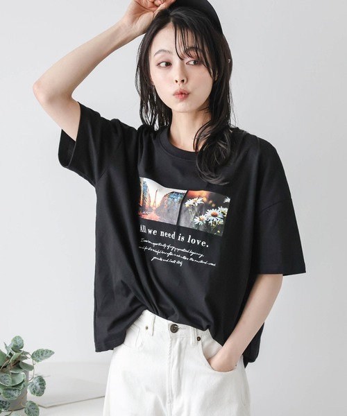 tシャツ 半袖 フォト＆ロゴ プリントTシャツ レディース : ZOZOTOWN