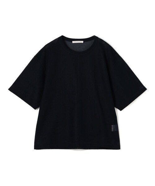 tシャツ コンパクトラッセル クルーネックプルオーバー レディース