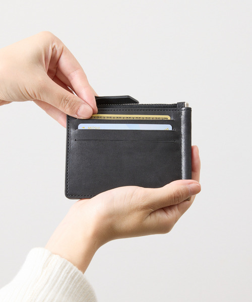 PADRONE マネークリップ パドローネ PADRONE/パドローネ Coin case with bill clip/コインケース付き