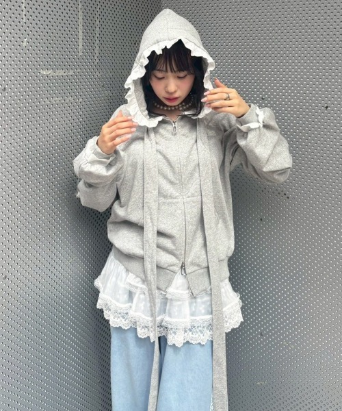 Candy Stripper パーカー BIG RIBBON フーディ レディース メンズ