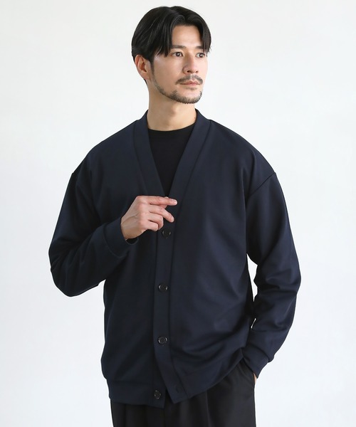 るぅとくん カーディガン ジャージ SPU（スプ） カーディガン ダブルジャージVネックカーディガン メンズ