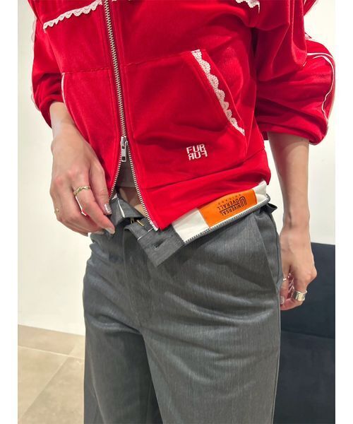 FURFUR（ファーファー） ブルゾン アウター サイドレースベロア