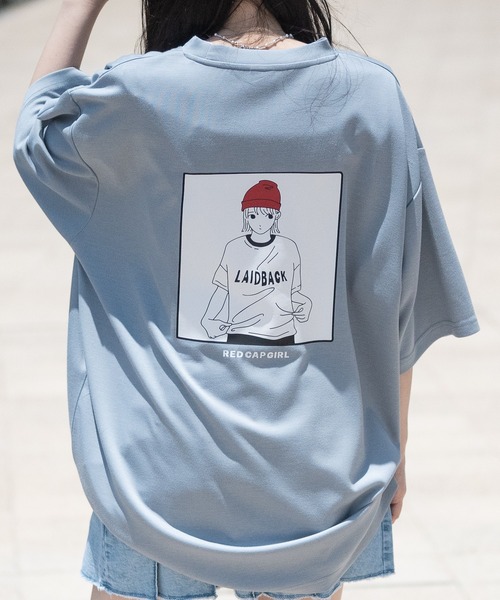 「Red Cap Girl」 半袖Tシャツ LARGE ブラック メンズ