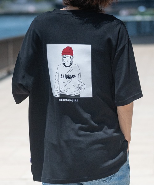 「Red Cap Girl」 半袖Tシャツ LARGE ブラック メンズ