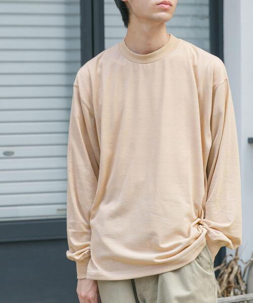 WANIMA ベージュ ロングスリーブ Tシャツ KO-SHIN 6.6オンス ロングスリーブコンフォートTシャツ(1.6インチリブ