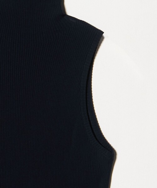 UNITED ARROWS ニット セーター コットン リブ ノースリーブ