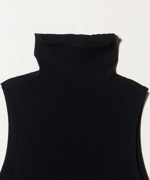 UNITED ARROWS ニット セーター コットン リブ ノースリーブ