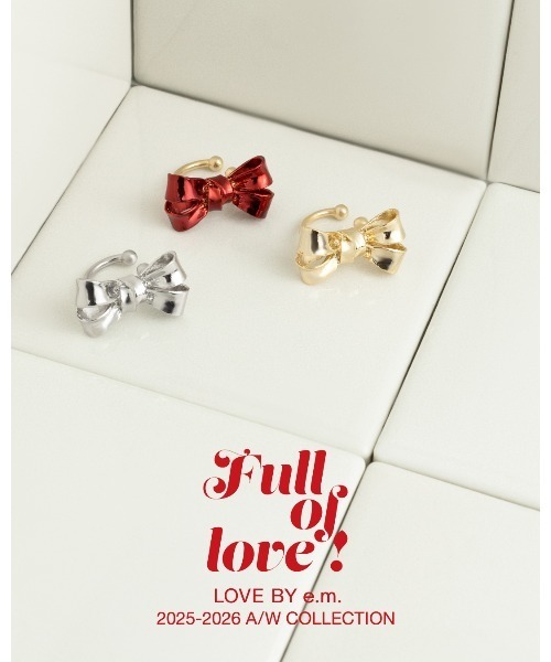 LOVE BY e.m. イヤーカフ ミニリボンイヤーカフ/25-26AW