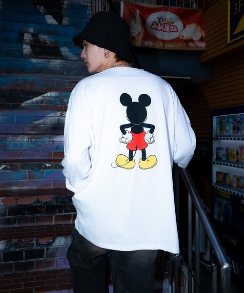 MICKEY MOUSE（ミッキーマウス） tシャツ オーバーサイズ 長袖Tシャツ