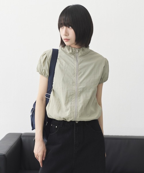 「UNE MANSION」 ナイロンブルゾン FREE アイボリー レディース_画像4