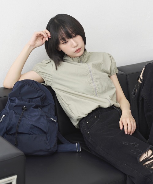 「UNE MANSION」 ナイロンブルゾン FREE アイボリー レディース_画像5