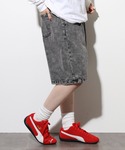 ハーフパンツ ワイドパンツ ジーンズ デニム ...の詳細画像2