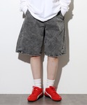 ハーフパンツ ワイドパンツ ジーンズ デニム ...の詳細画像3