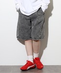 ハーフパンツ ワイドパンツ ジーンズ デニム ...の詳細画像4