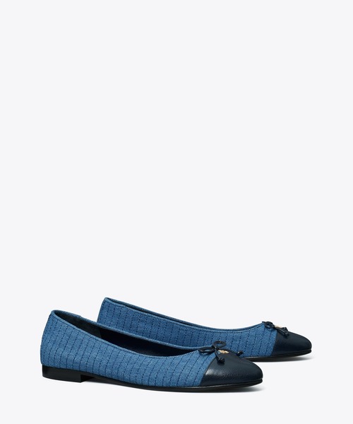 トリーバーチレディースパンプス　ネイビー TORY BURCH 「TORY BURCH」 フラットパンプス 23cm ダーク