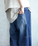 ジーンズ デニム デニムパンツ はぎはぎパネる...の詳細画像3