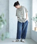 ジーンズ デニム デニムパンツ はぎはぎパネる...の詳細画像5